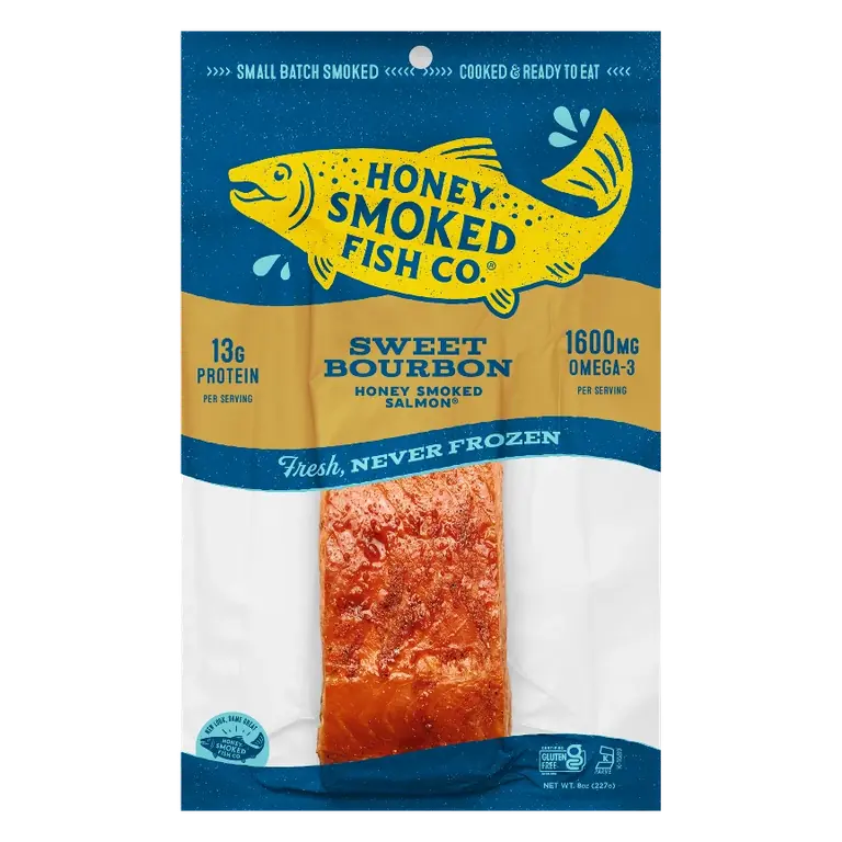 Honey Smoked Fish Co. Sweet Bourbon Salmon, 8oz