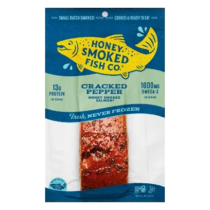 Cracked Pepper Honey Smoked Salmon