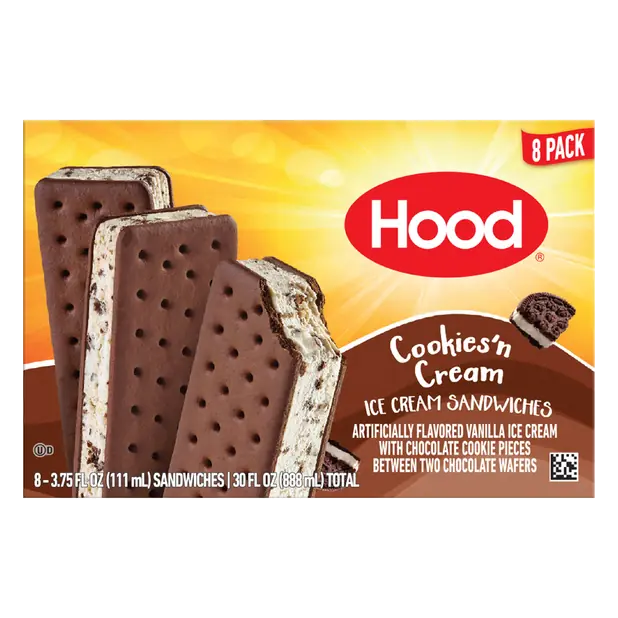 Cookies 'n Cream Ice Cream Sandwiches - 8 ct