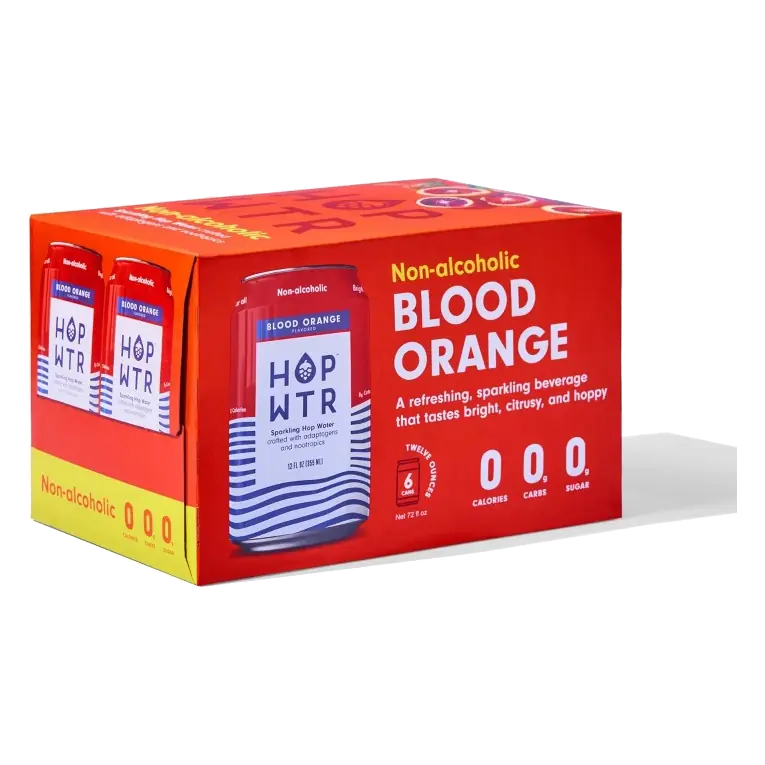 HOP WTR Blood Orange Non-Alcoholic, 6pk/12 fl oz Cans
