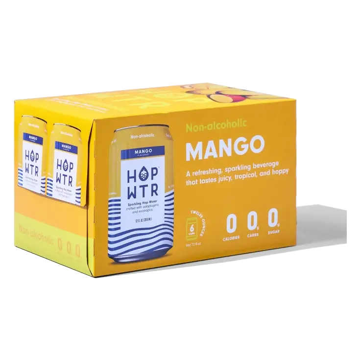 HOP WTR Mango Non-Alcoholic, 6pk/12 fl oz Cans