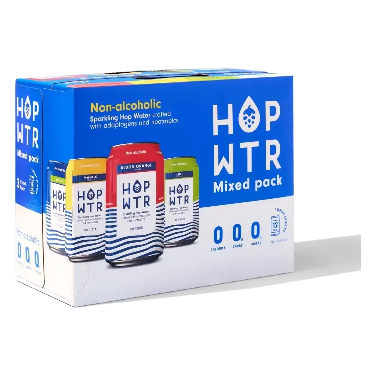 HOP WTR Variety Pack Non-Alcoholic, 12pk/12 fl oz Cans