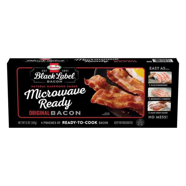 Black Label Microwave Ready Ready To Cook Original Bacon Slices