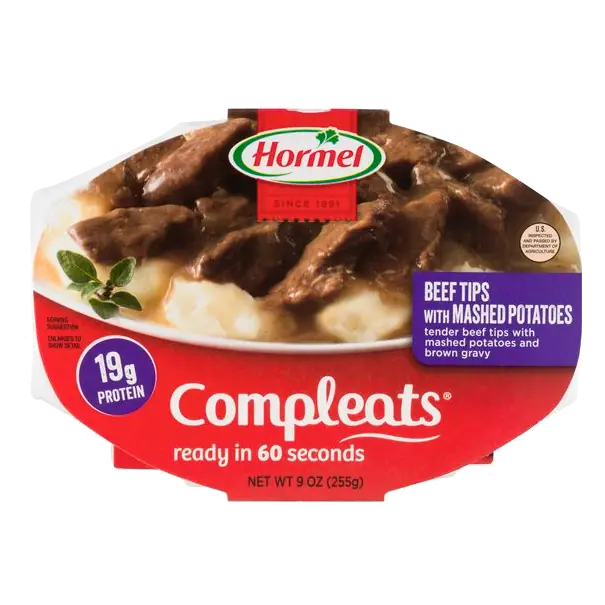 Compleats Beef Tips with Mashed Potatoes & Gravy Microwavable