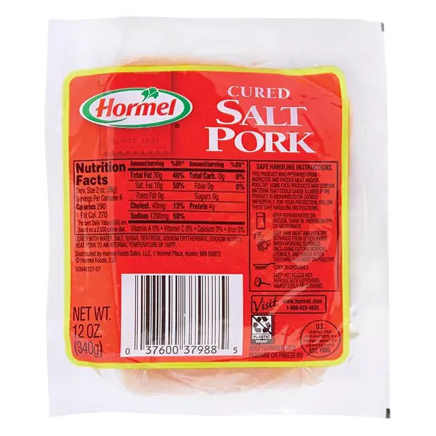 Cured Sliced Salt Pork