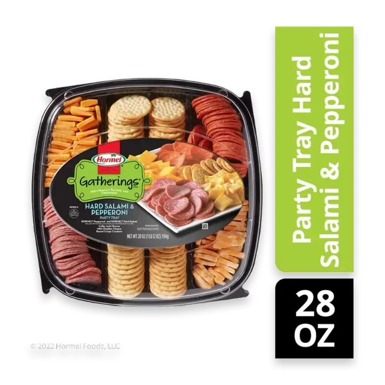 Gatherings Hard Salami and Pepperoni with Cheese and Crackers Deli Party Tray