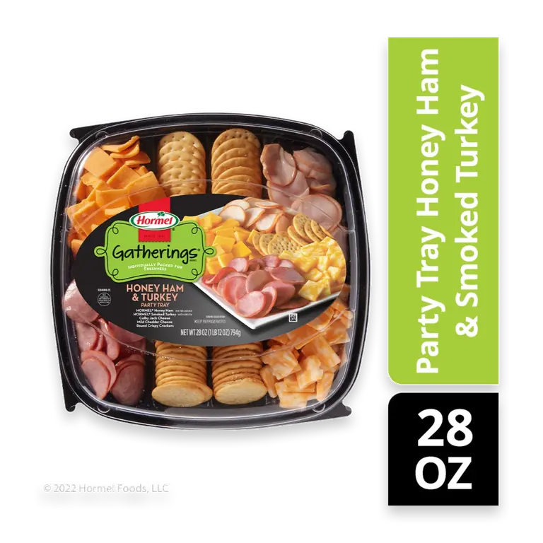 Gatherings Honey Ham and Turkey with Cheese and Crackers Deli Party Tray