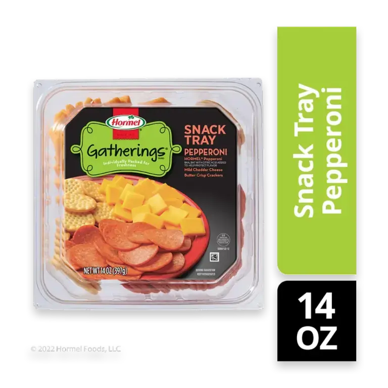 Gatherings Pepperoni with Cheese and Crackers Deli Snack Tray