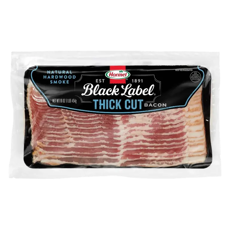 Hormel Black Label Thick Cut Bacon Slices, 16oz: Pork, Smoke Flavor