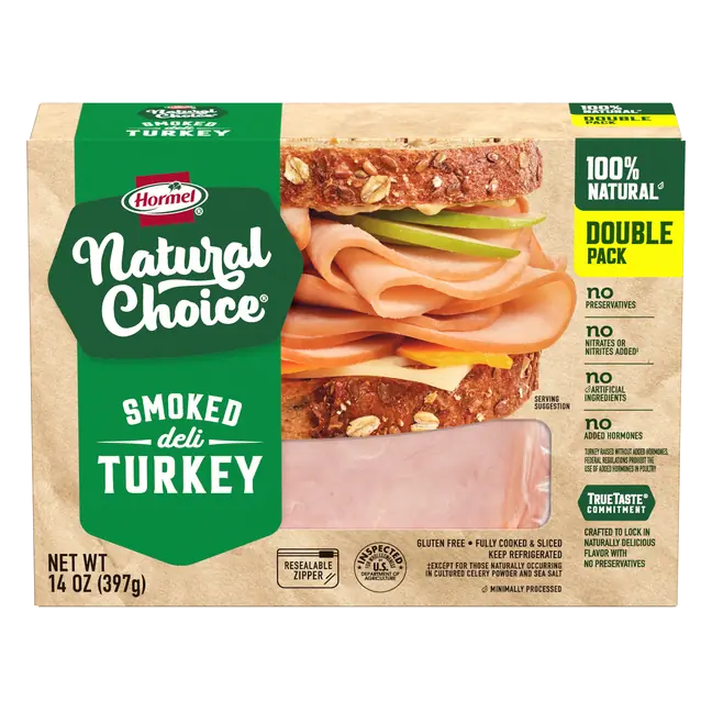HORMEL NATURAL CHOICE Smoked Deli Turkey Double Pack, 14 OZ