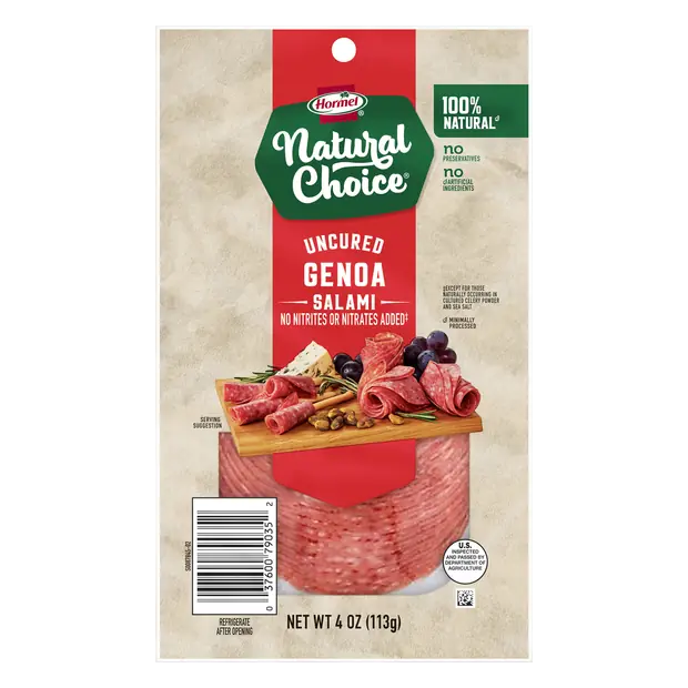 Natural Choice Uncured Genoa Salami Sliced