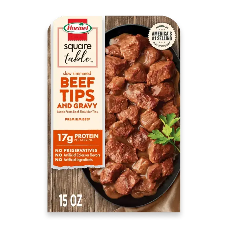 Slow Simmered Beef Tips & Gravy Fully Cooked Entree, 15 oz.
