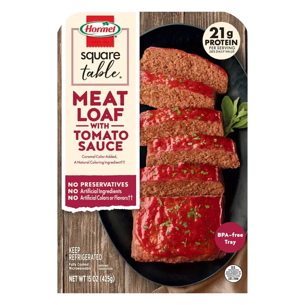 Square Table Meatloaf & Tomato Sauce Refrigerated