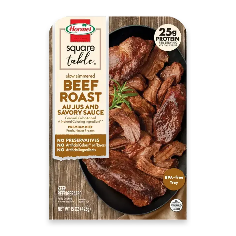 Square Table Slow Simmered Beef Roast Au Jus