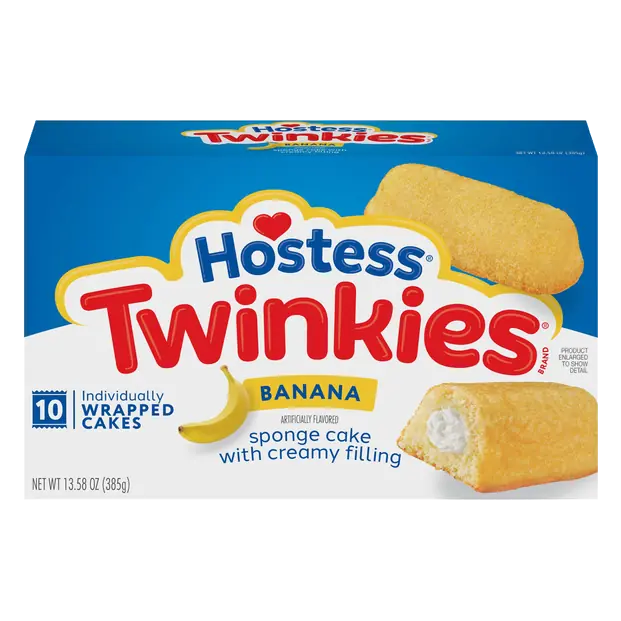 Banana Flavored Twinkies Snack Cakes - 10 ct