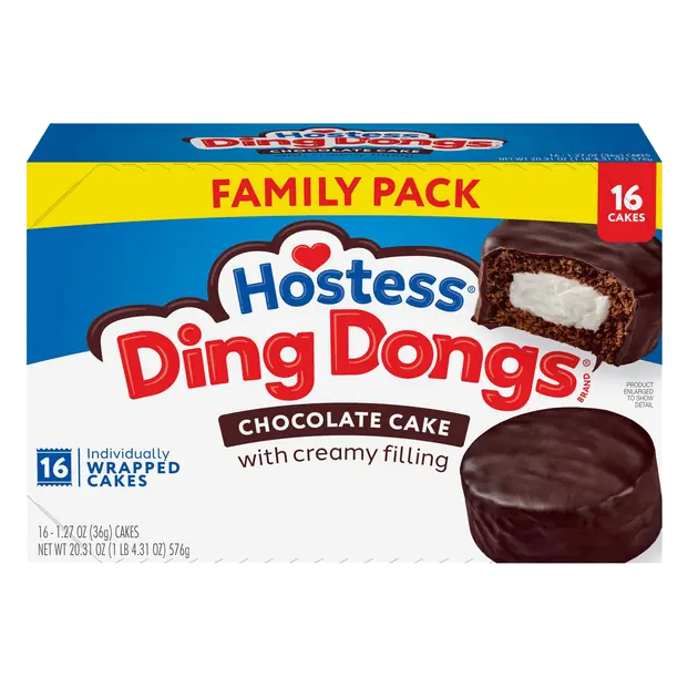 Chocolate Ding Dongs Snack Cakes Family Pack - 16 ct