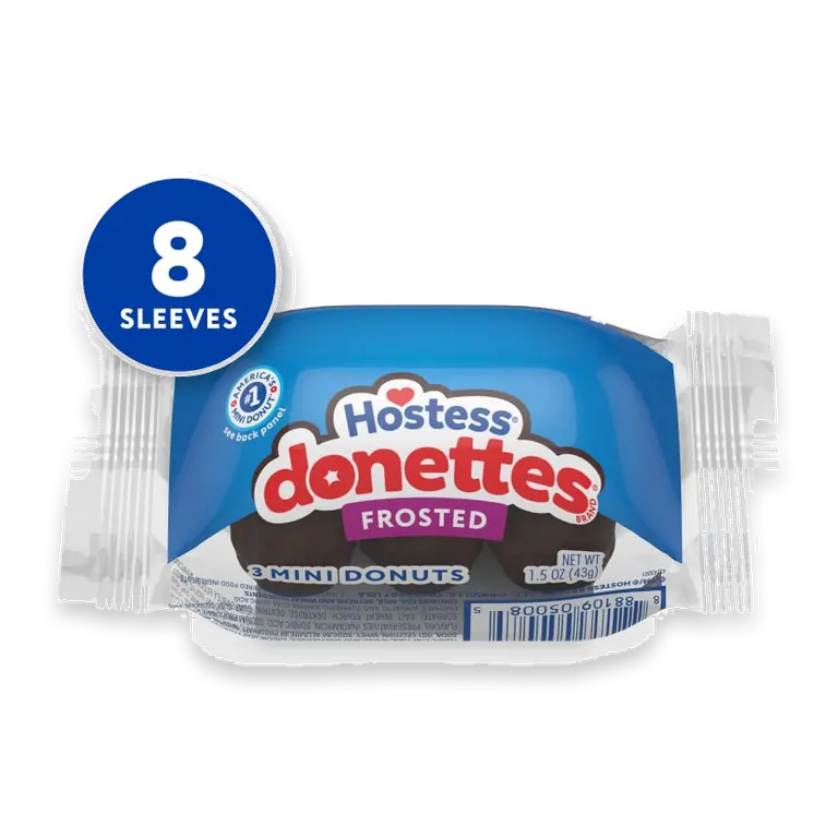 Donettes, Frosted Mini Donuts, Box of 8 On the Go Packs