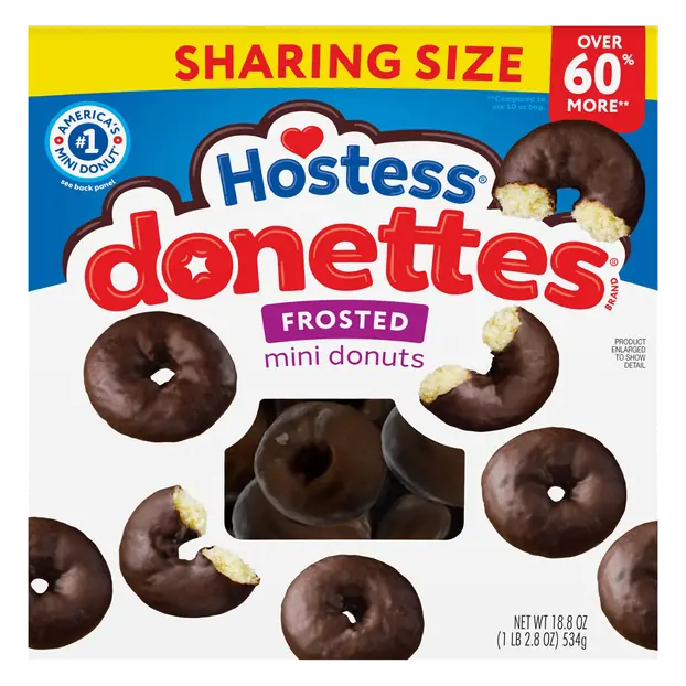 Donettes Mini Chocolate Frosted Donuts Sharing Size