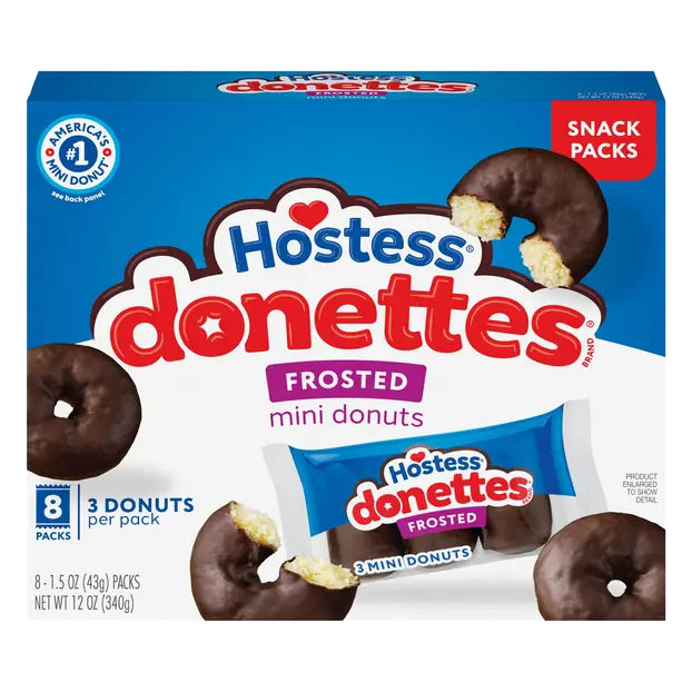 Donettes On the Go! Mini Chocolate Frosted Donuts - 8 ct