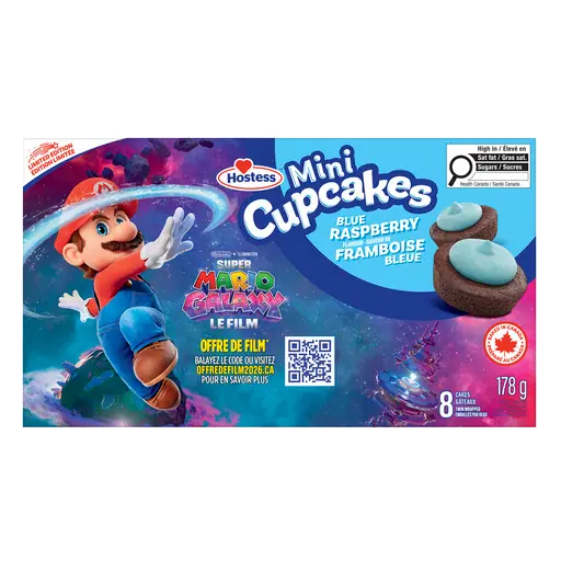 Mini Cupcakes Cakes Blue Raspberry Flavour The Super Mario Galaxy Movie 178 g