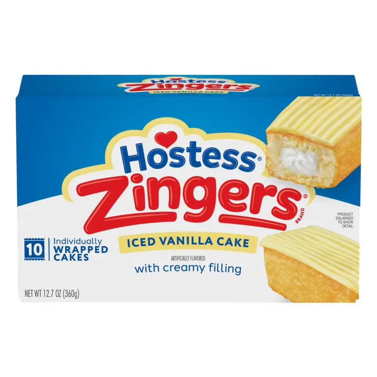 Iced Vanilla Flavored Cake with Creamy Filling