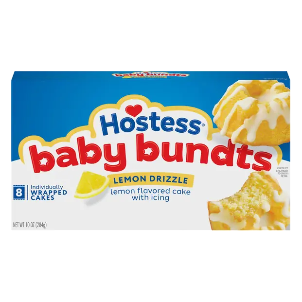Lemon Drizzle Baby Bundts Snack Cakes - 8 ct