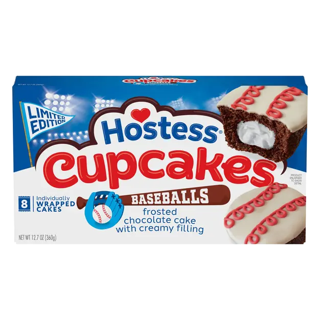 Limited Edition Baseball Chocolate Cupcakes - 8 ct