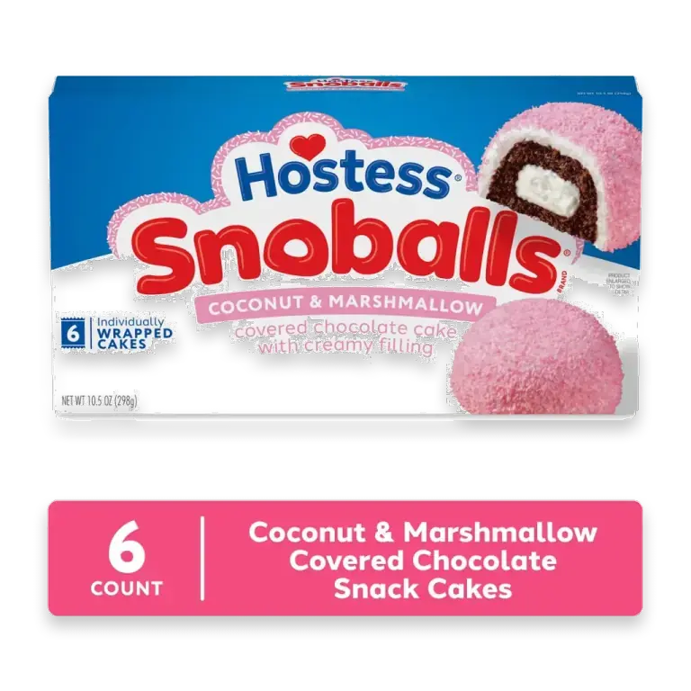 Snoballs Snack Cakes, Coconut & Marshmallow Covered Chocolate Cake