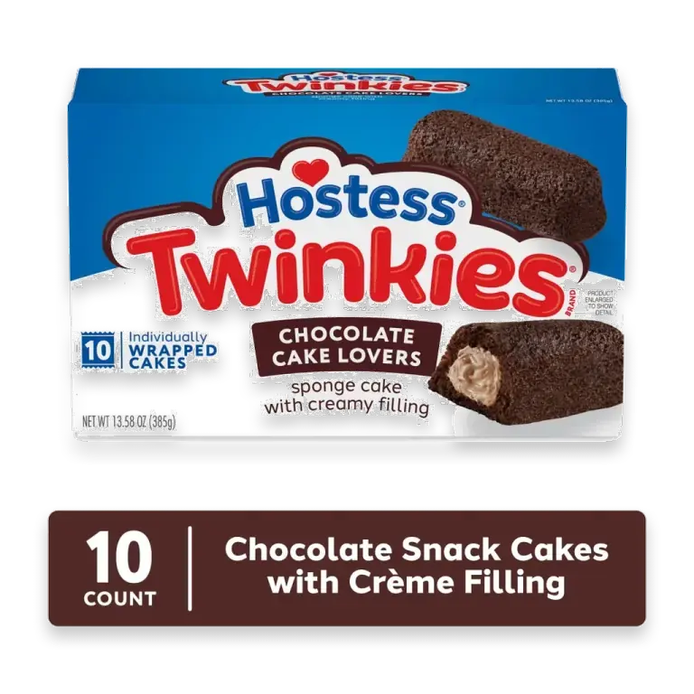 Twinkies Chocolate Lovers Snack Cakes, Chocolate Cake with Chocolate Flavored Filling