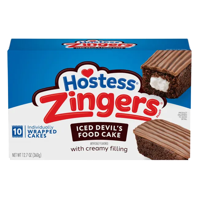 Zingers Iced Devil's Food Snack Cakes - 10 ct