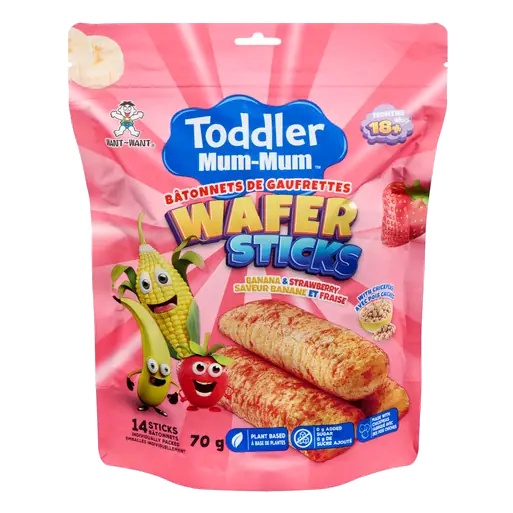Toddler Mum-Mum Wafer Sticks Banana And Strawberry 70 g