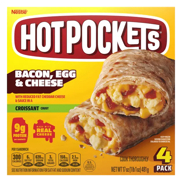 Bacon Egg & Cheese Croissant Crust Sandwiches - 4 ct Frozen