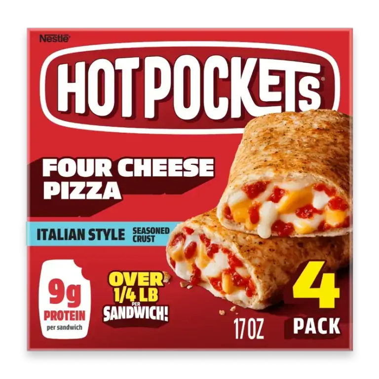 Four Cheese Pizza Italian-Style Seasoned Crust Frozen Snacks 4PK
