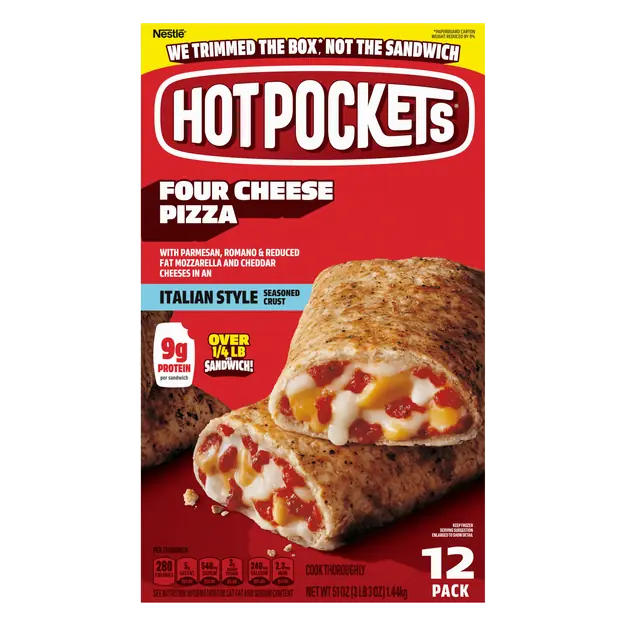 Four Cheese Pizza Seasoned Crust Sandwiches - 12 ct Frozen