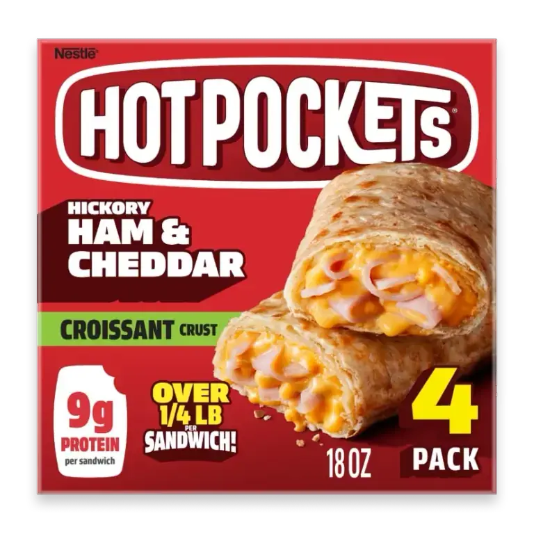 Hickory Ham and Cheddar Croissant Crust Frozen Sandwiches Frozen Snacks 4PK