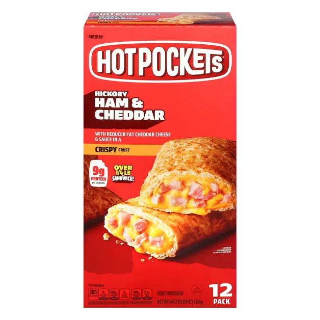 Hickory Ham & Cheddar Crispy Buttery Crust Sandwiches - 12 ct