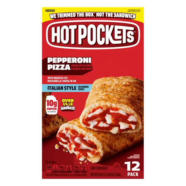 Pepperoni Pizza Garlic Buttery Crust Sandwiches - 12 ct Frozen