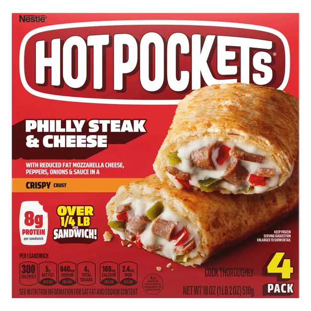 Philly Steak & Cheese Crispy Crust Sandwiches - 4 ct Frozen