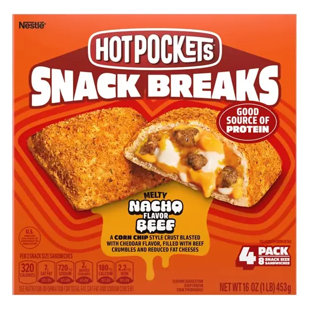 Snack Breaks Melty Nacho Flavor Beef Snack Size Sandwiches