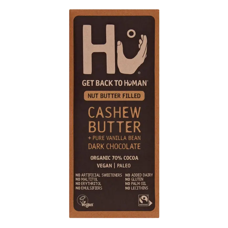 Cashew Butter & Pure Vanilla Bean Dark Chocolate Bar 60g