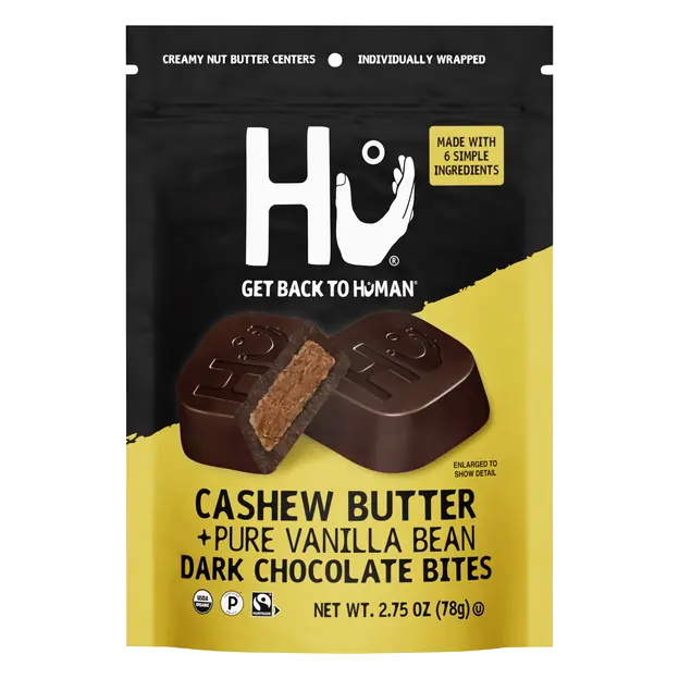 Cashew Butter + Pure Vanilla Bean Dark Chocolate Bites