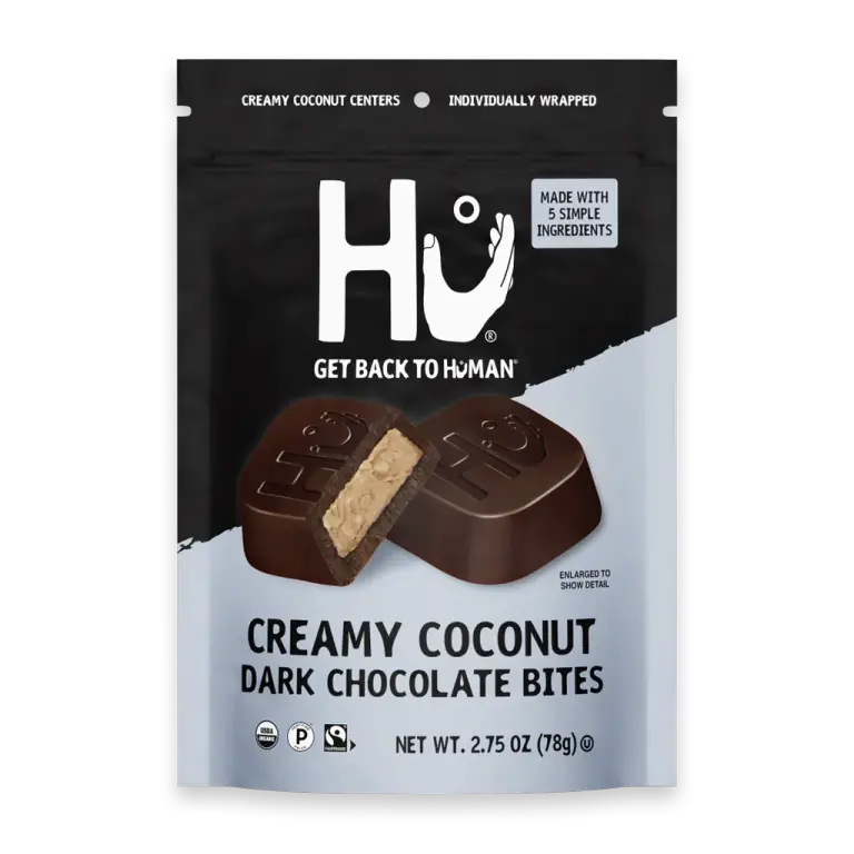 Hu Creamy Coconut Dark Chocolate Bites Candy Bag