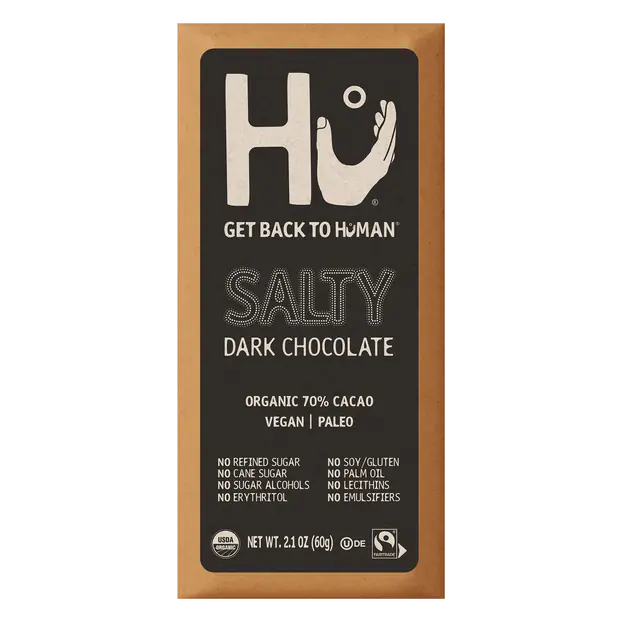 Organic Salty Dark Chocolate 70% Cacao Candy Bar