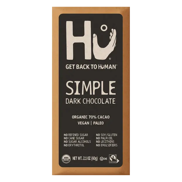 Organic Simple Dark Chocolate 70% Cacao Candy Bar