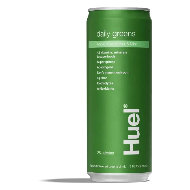 Huel RTD Daily Greens Apple Cucumber Mint Drink, 12 fl oz: Non-Caffeinated