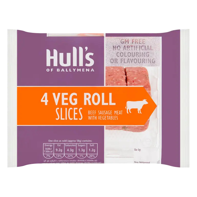 Hull's of Ballymena 4 Veg Roll Slices 232g