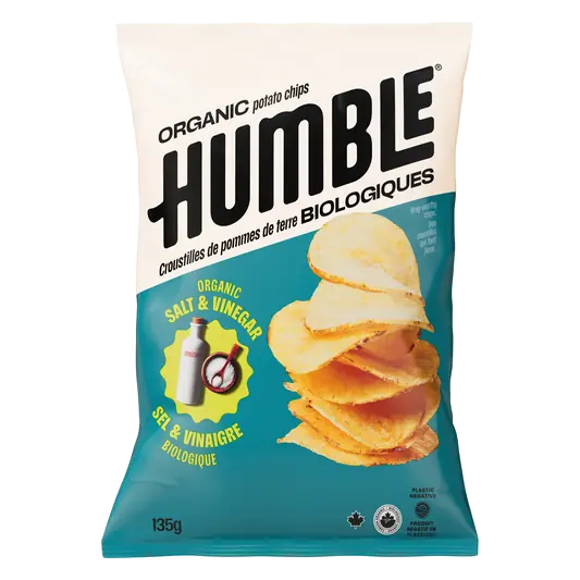 Humble Organic Potato Chips Salt And Vinegar 135 g