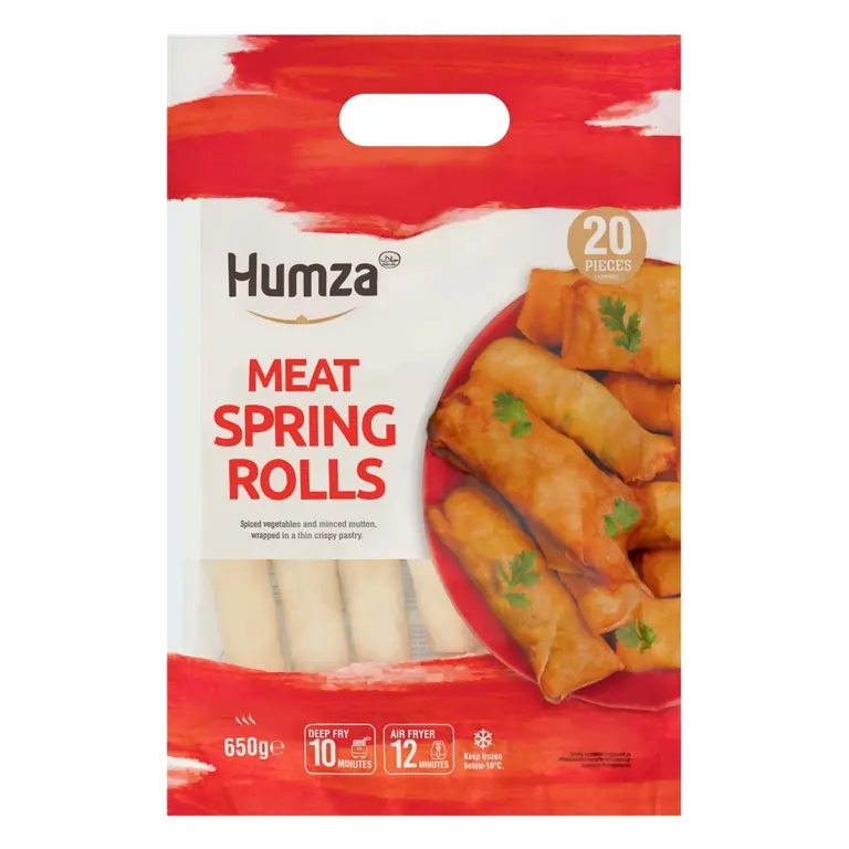 20 Piece Frozen Meat Spring Rolls 650g