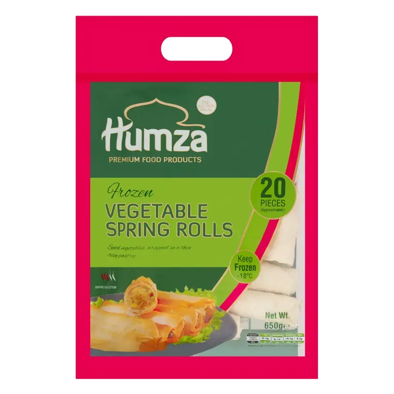 20 Piece Frozen Vegetable Spring Rolls 650g