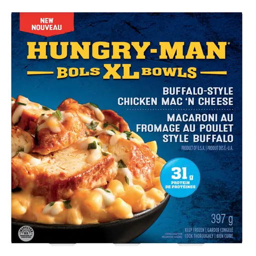 XL Bowls Frozen Dinner Buffalo Style Chicken Mac 'N Cheese 397 g